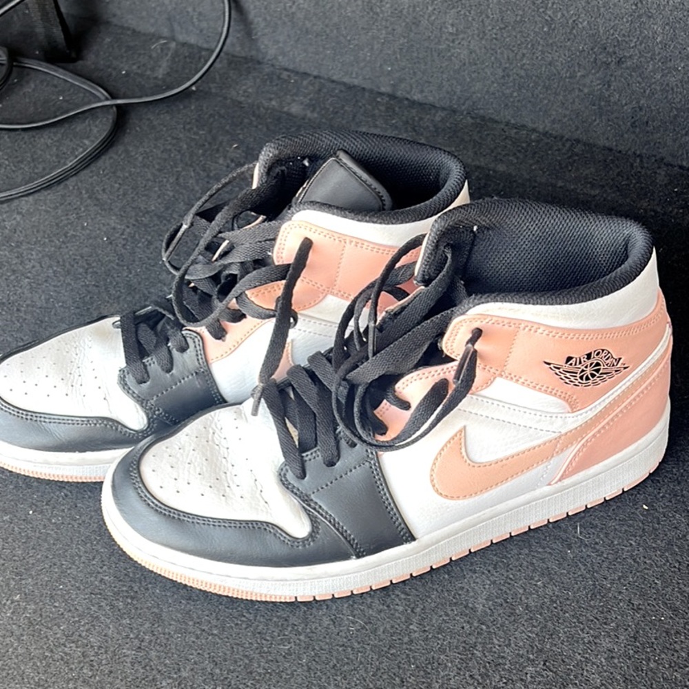 Nike Air Jordans - light pink, white & black